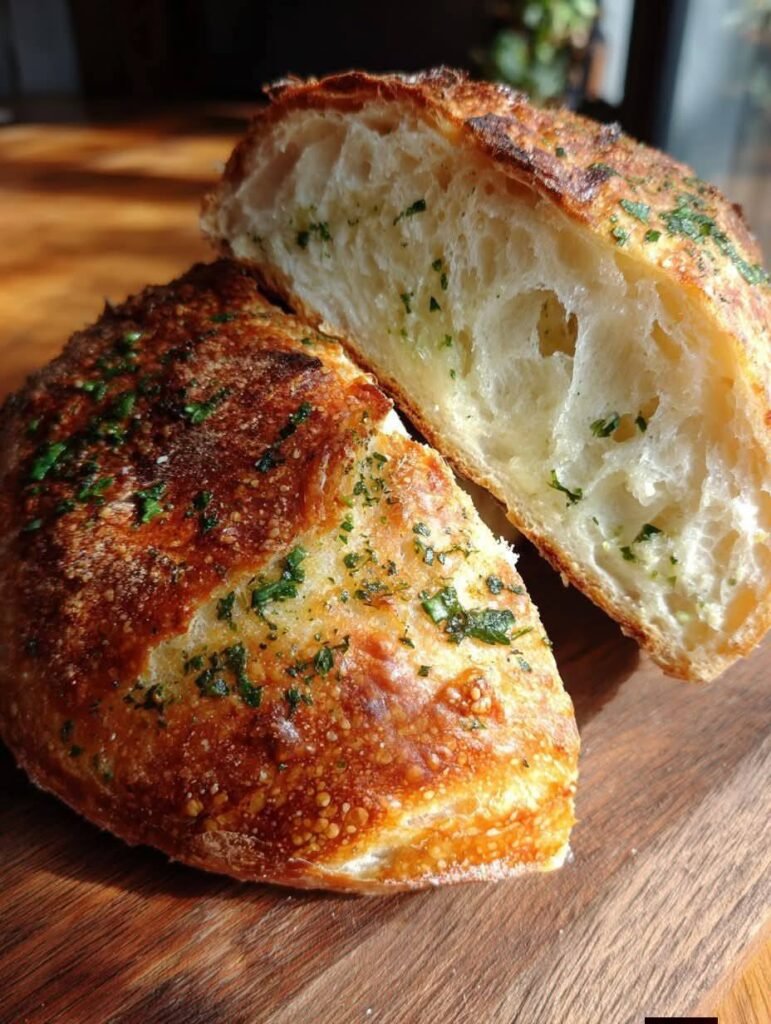 Garlic and Herb Sourdough Bread