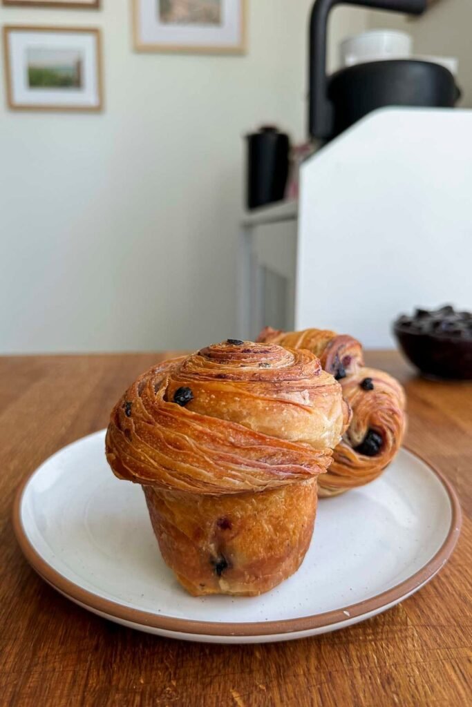 Homemade Sourdough Blueberry croissant