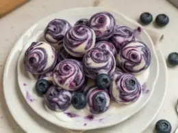 Frozen Blueberry Greek Yogurt Bites