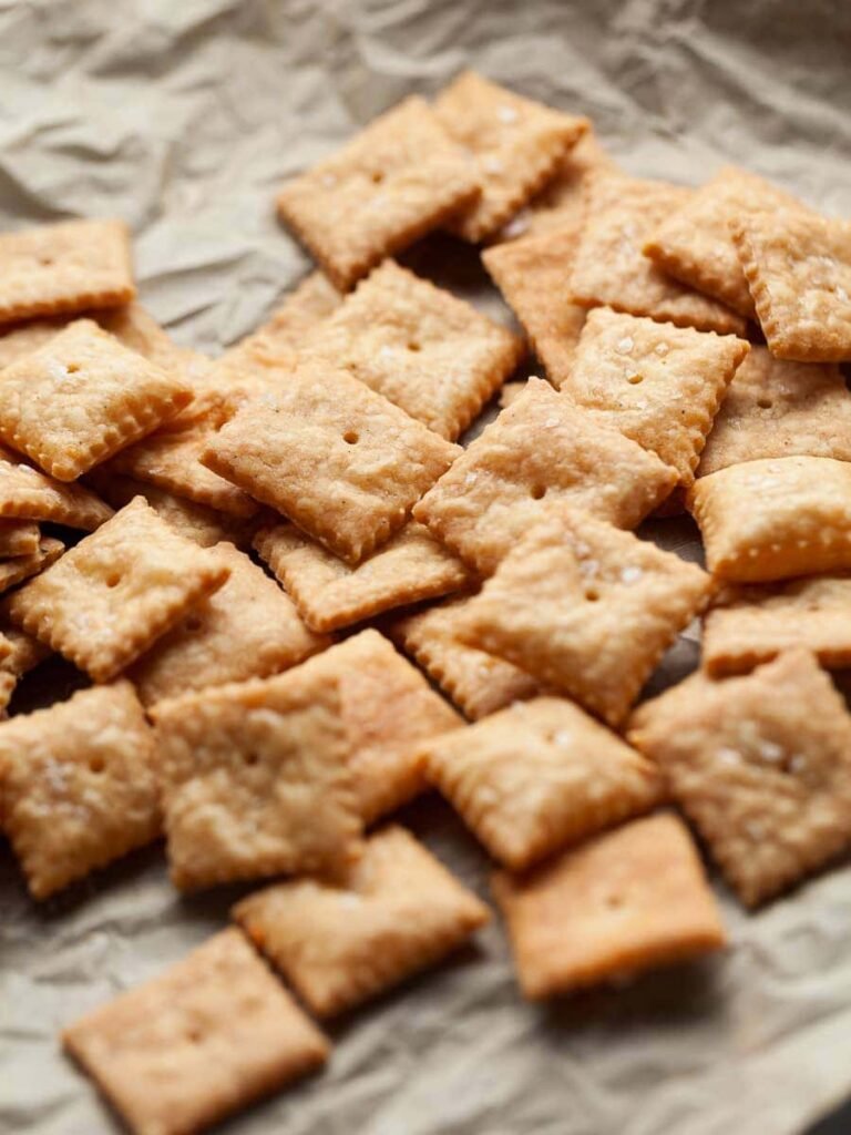 Gluten Free Sourdough Cheese Crackers